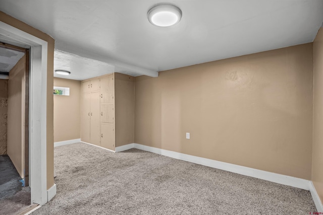 319 Rosevale Rd, Grand Junction, CO 81507 - below grade area featuring carpet floors and baseboards