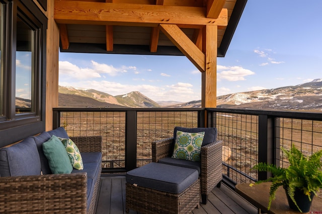 96 Chestnut Ln, Crested Butte, CO 81224 - balcony featuring a mountain view