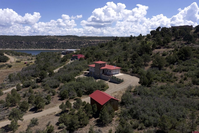 18812 Rd 27, Dolores, CO 81323 - birds eye view of property with a water view and a forest view