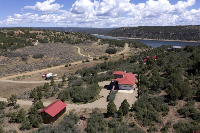18812 Rd 27, Dolores, CO 81323 - bird's eye view featuring a water view and a wooded view