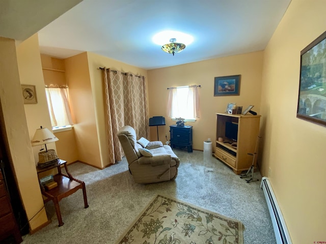 409 Sierra Vista Way, Gunnison, CO 81230 - sitting room with carpet floors and baseboard heating