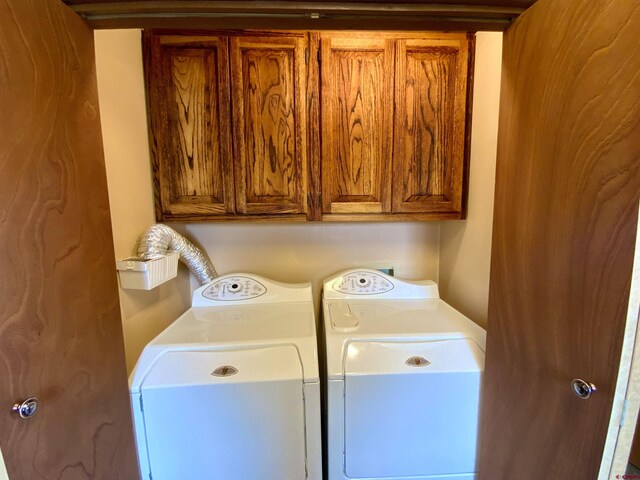 409 Sierra Vista Way, Gunnison, CO 81230 - laundry area featuring cabinet space and washing machine and dryer