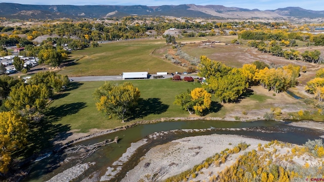 aerial view featuring a mountain view