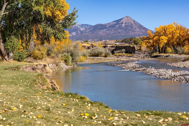water view featuring a mountain view