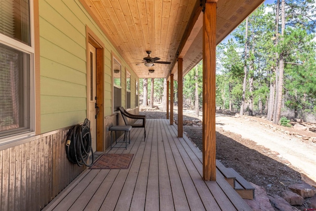 561 Sierra Dr, Durango, CO 81301 - wooden deck with ceiling fan