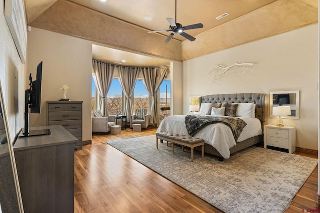 714 Washington Ct, Grand Junction, CO 81507 - bedroom featuring wood finished floors and a ceiling fan