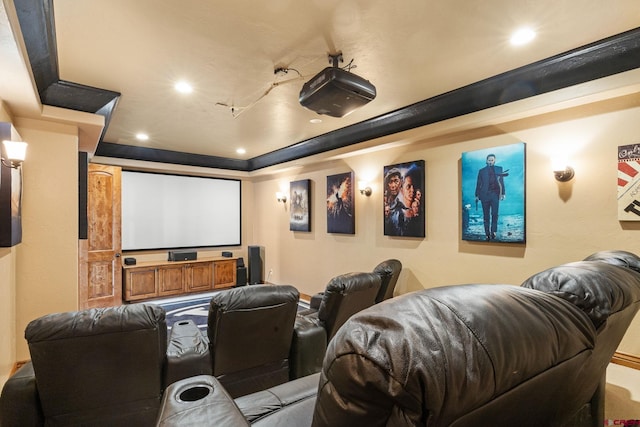 714 Washington Ct, Grand Junction, CO 81507 - cinema room with recessed lighting and a tray ceiling
