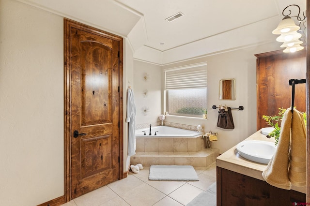 714 Washington Ct, Grand Junction, CO 81507 - bathroom featuring tile patterned flooring, a bath, and vanity