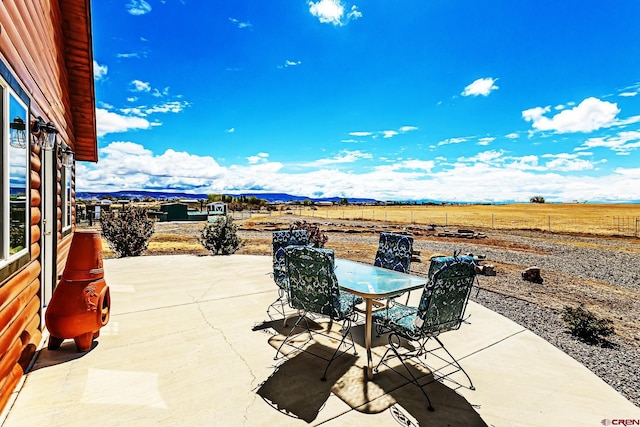 view of patio / terrace with fence and outdoor dining space