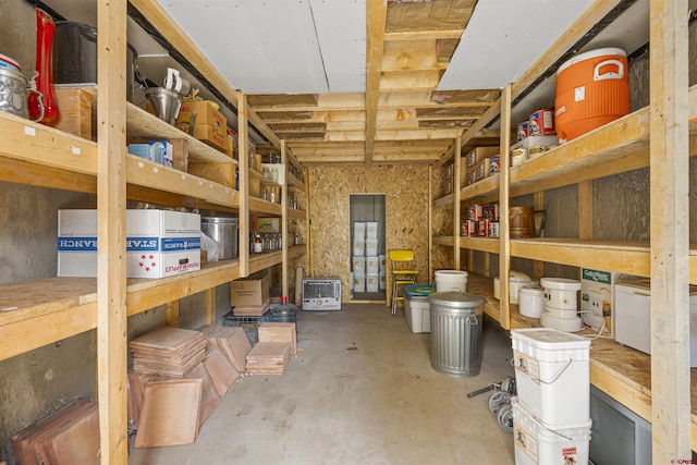 view of storage area