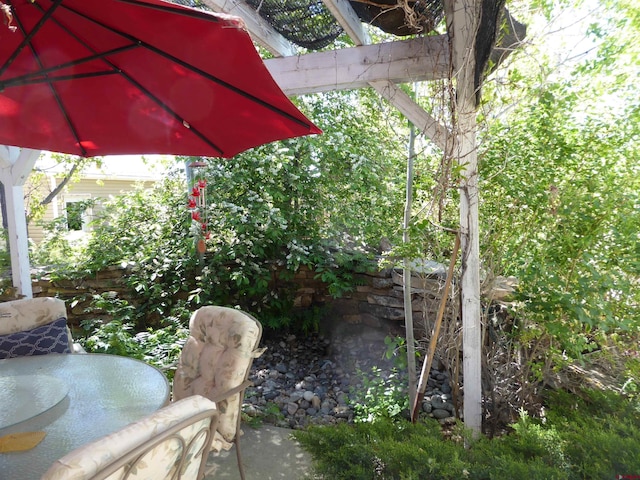 view of patio with outdoor dining space