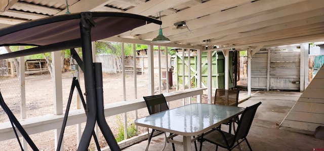 view of sunroom