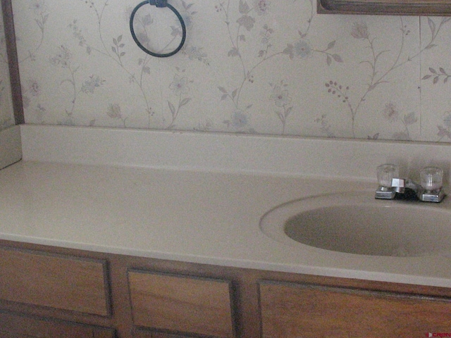 232 Arapaho Rd, South Fork, CO 81154 - bathroom with wallpapered walls