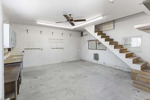 416 Howard St, Delta, CO 81416 - basement with stairway and a ceiling fan