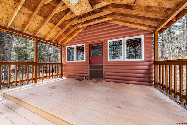 view of wooden deck