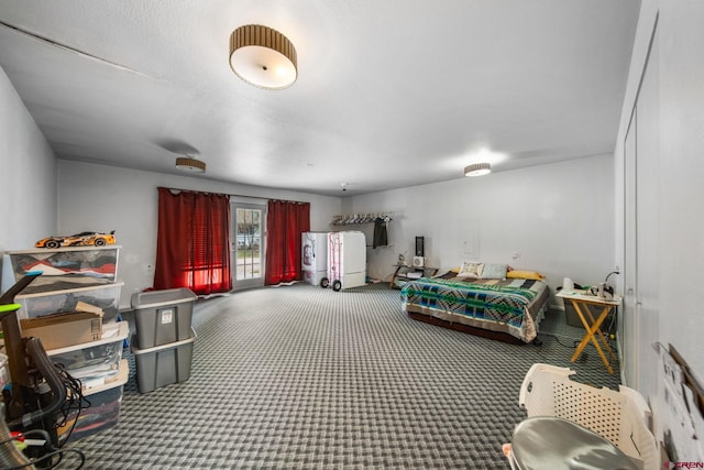 bedroom with carpet floors