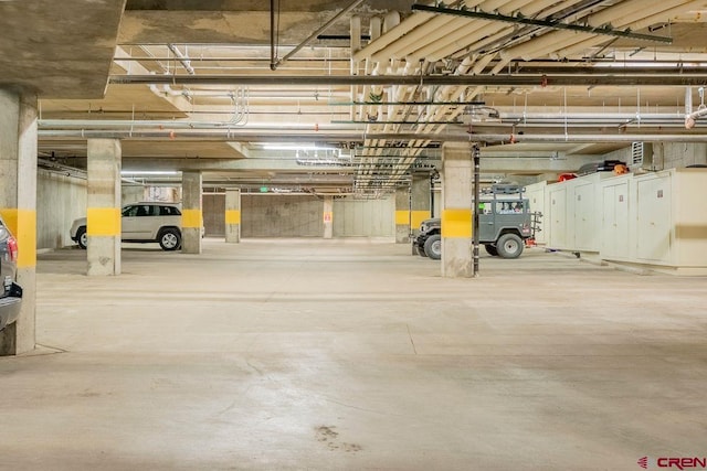 view of parking deck