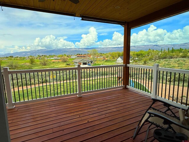 710 SE Pine St, Cedaredge, CO 81413 - wooden deck with a mountain view