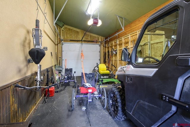 garage featuring a garage door opener