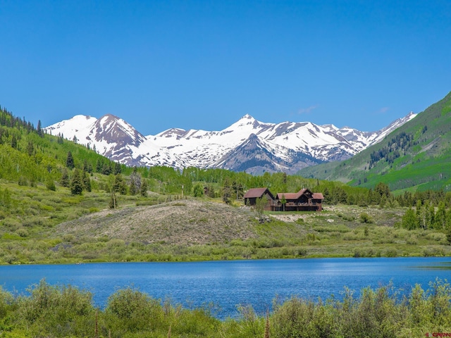 water view with mountains
