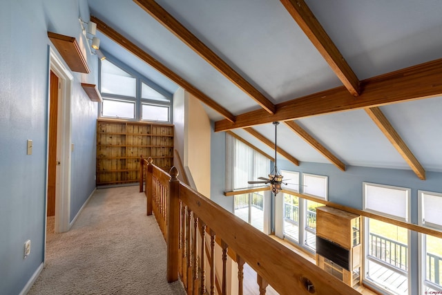 16303 6760th Rd, Montrose, CO 81401 - corridor featuring an upstairs landing, healthy amount of natural light, carpet, and baseboards