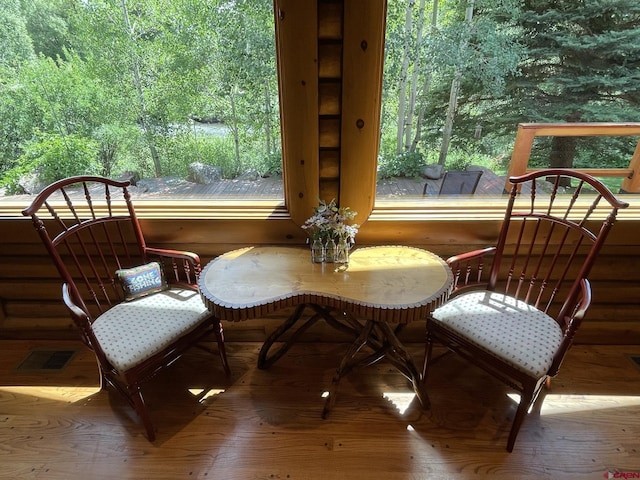 209 Deer Path Ln, Almont, CO 81230 - living area featuring wood finished floors