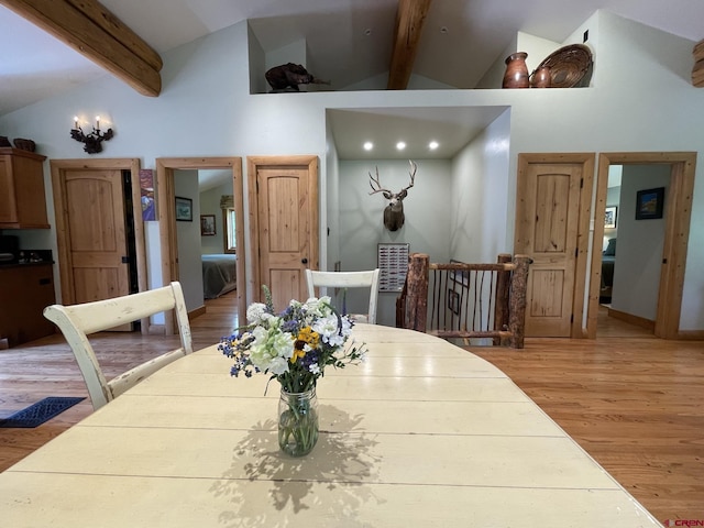 209 Deer Path Ln, Almont, CO 81230 - dining area featuring wood finished floors