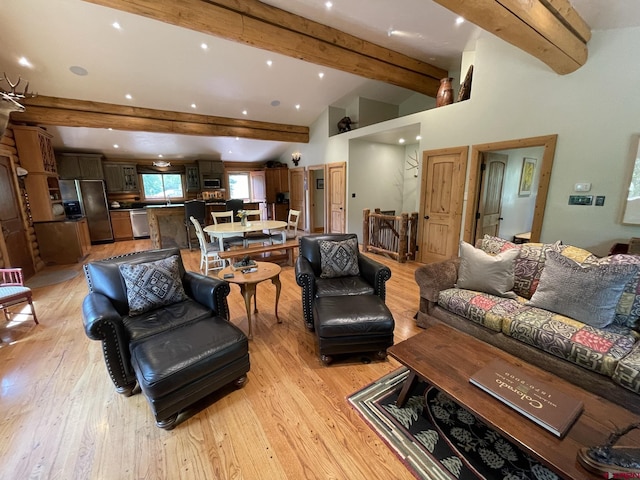 209 Deer Path Ln, Almont, CO 81230 - living room with light wood-style flooring and recessed lighting