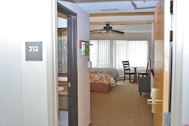 view of carpeted bedroom