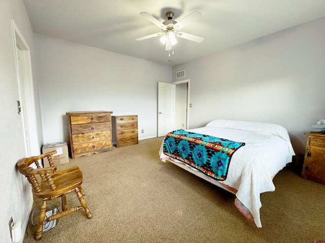 360 Forest Hill Rd, Ridgway, CO 81432 - bedroom featuring carpet floors and a ceiling fan