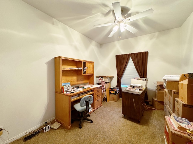 360 Forest Hill Rd, Ridgway, CO 81432 - office with light colored carpet and a ceiling fan