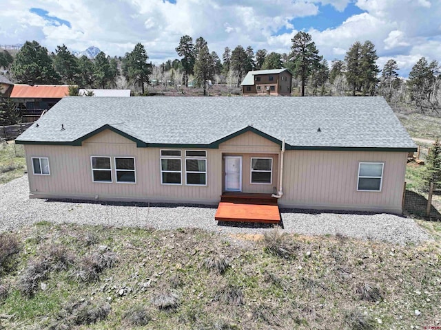 360 Forest Hill Rd, Ridgway, CO 81432 - view of front facade with a shingled roof and a deck