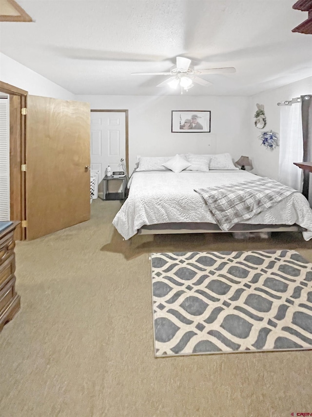 1510 W Sixth St, Alamosa, CO 81101 - carpeted bedroom featuring ceiling fan