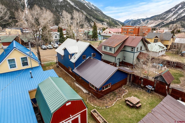 1257 Snowden St, Silverton, CO 81433 - aerial view of residential area featuring a mountain backdrop