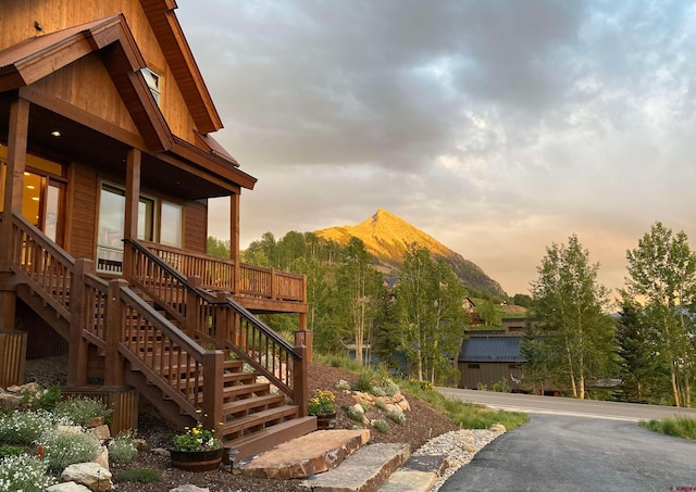 32 Cinnamon Mountain Rd, Mount Crested Butte, CO 81225 - view of side of property featuring a mountain view and stairway