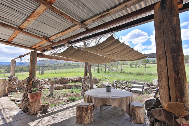 10491 54 7/10 Rd, Molina, CO 81646 - view of patio / terrace featuring fence and a view of countryside