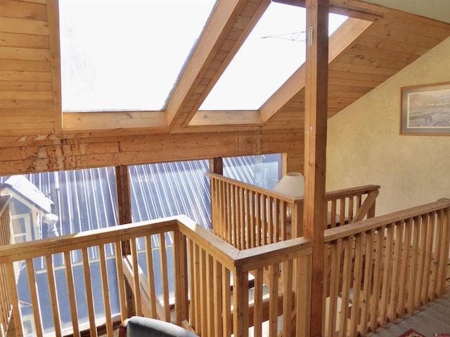 858 Reese St, Silverton, CO 81433 - interior space with vaulted ceiling and a skylight