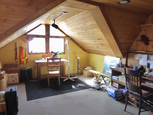 858 Reese St, Silverton, CO 81433 - bonus room featuring carpet, wood ceiling, and vaulted ceiling