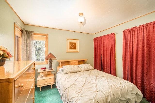 520 Los Ranchitos Dr, Durango, CO 81301 - bedroom featuring dark carpet and ornamental molding