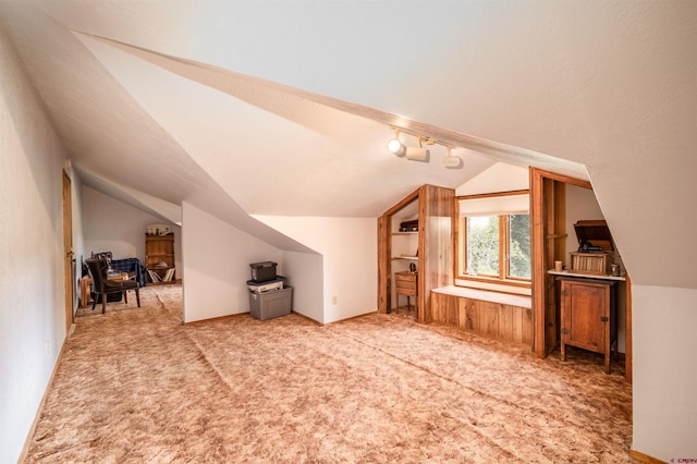520 Los Ranchitos Dr, Durango, CO 81301 - additional living space featuring vaulted ceiling and carpet