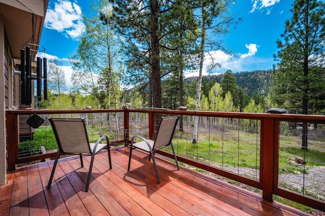 520 Los Ranchitos Dr, Durango, CO 81301 - deck featuring a forest view