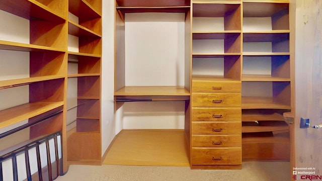 view of walk in closet