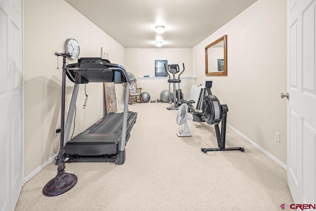 1060 Alta Vista Dr, Craig, CO 81625 - workout area featuring carpet and baseboards