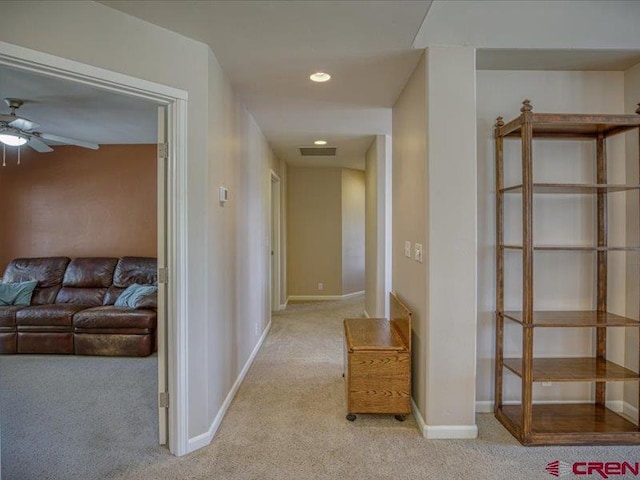 338 Escobar Ave, Pagosa Springs, CO 81147 - corridor with carpet, baseboards, and recessed lighting