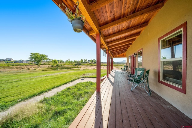 11611 Rd 28.1, Dolores, CO 81323 - wooden porch with a rural view and a yard