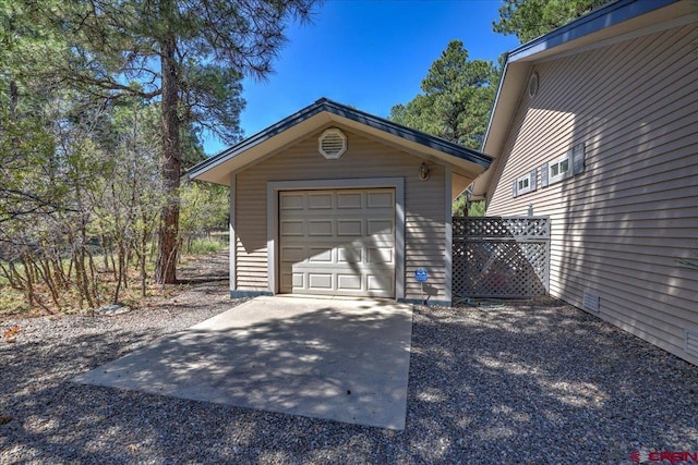 16 Mosswood Dr, Pagosa Springs, CO 81147 - detached garage featuring driveway