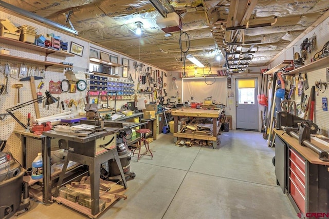 16 Mosswood Dr, Pagosa Springs, CO 81147 - basement with a workshop area