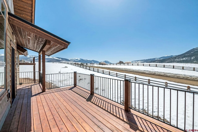 70 Lexie Ct, Crested Butte, CO 81224 - snow covered deck with a mountain view