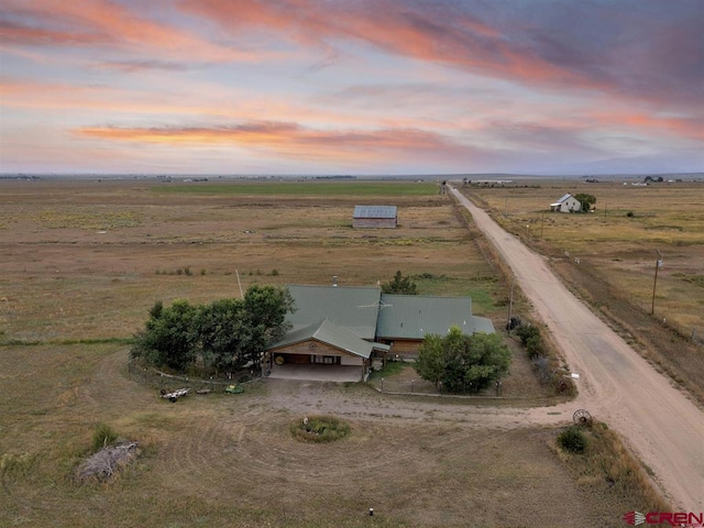aerial view of property's location featuring rural landscape