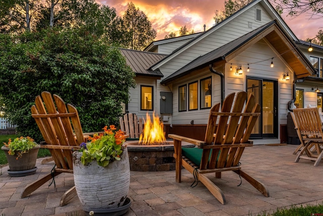 414 N Spruce St, Gunnison, CO 81230 - view of patio / terrace with an outdoor fire pit